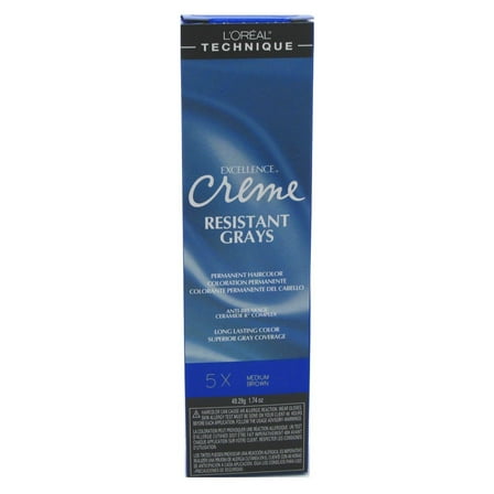 Loreal Excellence Creme Resist#5X Medium Brown 1.74 Ounce (51Ml) (6 Pack)