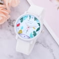 thumbnail image 2 of Reloj con esfera redonda y diseño divertido, correa de silicona para niñas con dibujos animados verdes encantadores, 2 of 2