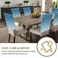 thumbnail image 4 of Christmas Snowflake Chair Covers Set of 6 Blue Gradient Chair Back Covers Stretch Removable Washable Slipcovers Protector for Dining Room Kitchen Party Decor, 4 of 5