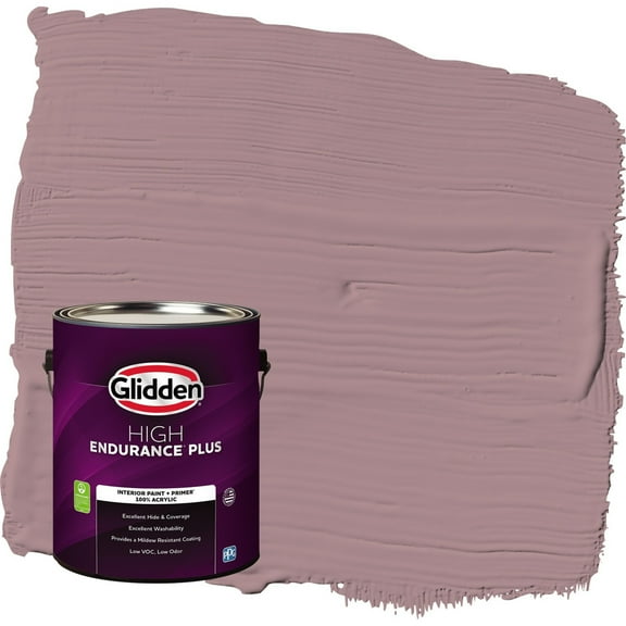 Glidden HEP Coffee Rose / Purple Flat Interior Paint with Primer, 1 Gallon