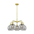 thumbnail image 3 of 516-5CR-SN-G1213-8SM Innovations Lighting Athens Deco Swirl - 5 Light Stem Hung Chandelier In Industrial Style-15.38 Inches Tall and 26 Inches, 3 of 7