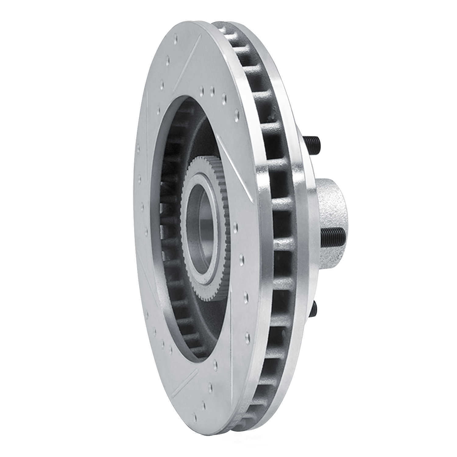 Dynamic Friction Company 631-48022R DFC Brake Rotor - Drilled And Slotted - Silver