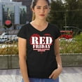 thumbnail image 4 of RED Friday Remember Everyone Deployed Women's V-Neck T-shirt Until They All Come Home Military US Flag American Patriot Tee, 4 of 7