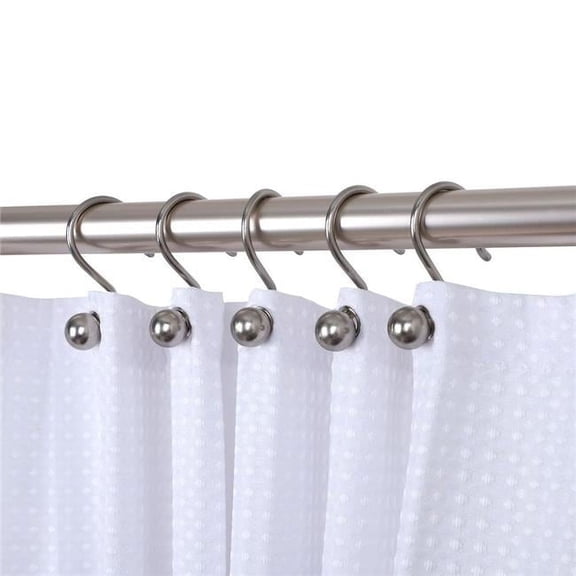 Ball Shower Curtain Hooks for Bathroom Shower Rods Curtains, Set of 12 - Oil Rubbed Bronze