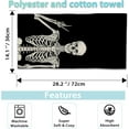 thumbnail image 2 of 2 Pack Hand Bath Towel,Rock and Roll Skeleton Fingertip Towel Bathtub Decorative Bath Towel Bathroom Kitchen Towel Set Highly Absorbent SPA Gym Towels 14x28 Inch, 2 of 14