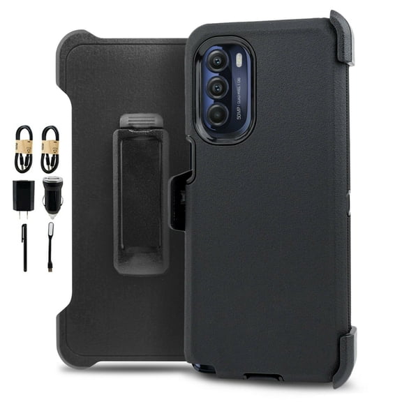 Value Pack ! For Motorola Moto G Stylus 5G 2022 (NOT FIT G STYLUS 5G 2021) Phone Case 360° Cover Clip Kickstand Holster Hybrid Shock Bumper
