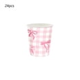 thumbnail image 2 of Valentine's Day Party Supplies Disposable Paper Plates Cups Napkins with Bow for Heart Themed Decorations Holiday Celebration Dinner Tableware(24 pcs Cups), 2 of 6