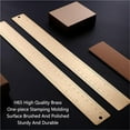 thumbnail image 3 of 12inches/30cm Brass Measuring Rulers, Dual Scales Drawing Ruler, Straight Edge Linear Measurement Ruler for Carpenters Architects, Gold, 3 of 9