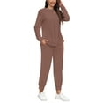 thumbnail image 2 of Fantaslook Pajamas Sets for Women Two Piece Sweatshirts Lounge Sets Long Sleeve Tops and Pants with Drawstring Basic Outfits, 2 of 9