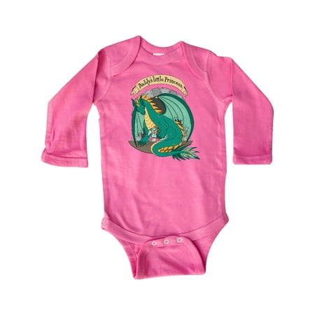 

Inktastic Daddy s Little Princess with Dragon Gift Baby Boy or Baby Girl Long Sleeve Bodysuit
