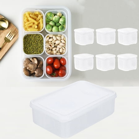 Food Storage Containers 6 PCS Airtight, BPA-Free Plastic Containers with Lids, Stackable Kitchen Storage for Meal Prep and Pantry