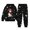 #19 Black, variant on Krdevn Kids Christmas Hoodie and Pants Set 2 Piece Long Sleeve Hooded Sweatshirt with Jogger Pants Toddler Boys Girls Holiday Casual Outfit Clothing
