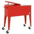 thumbnail image 7 of vidaXL Cooler Cart with Wheels Red 36.2"x16.9"x35", 7 of 7