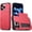 Red, variant on Dteck Case for iPhone 16 Pro Max,Heavy Duty Protective Dual Layer Shockproof Hidden Card Slot/ Holder Slim Wallet for Women&Men,Black