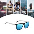 thumbnail image 5 of Trendy polarized sunglasses, small color frame, PC material, Blue, 5 of 5