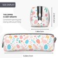 thumbnail image 3 of Fotbe Happy Easter Pattern Leather Pencil Case, Pencil Pouch with Durable Zipper, Compact and Stylish Organizer for Stationery, Art Supplies, Travel Essentials, 3 of 7