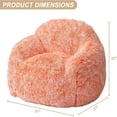 thumbnail image 4 of Faux fur bean bag chair - high-density foam, plush armrest design, leisure seating para all ages, great para reading, gaming, y relaxing, 4 of 6