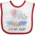 thumbnail image 3 of Inktastic I Love My Aunt Elephant Family Boys or Girls Baby Bib, 3 of 4