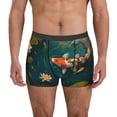 thumbnail image 2 of Bingfone Koi Pond Lilies Men's Underwear - Casual Stretch Boxer Briefs-Large, 2 of 7
