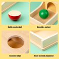 thumbnail image 4 of Busy Edition Juguetes Montessori Caja de permanencia de objetos Sonido suave Bola de madera para bebés Juego de caída para niños pequeños de 6 meses 1 2 3 años Juguete infantil de edad temprana (rojo, 4 of 5