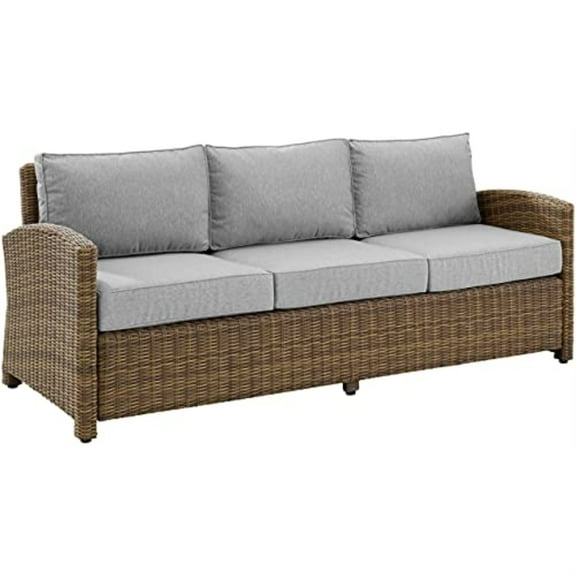 Bradenton Outdoor Wicker Sofa Gray/Gray
