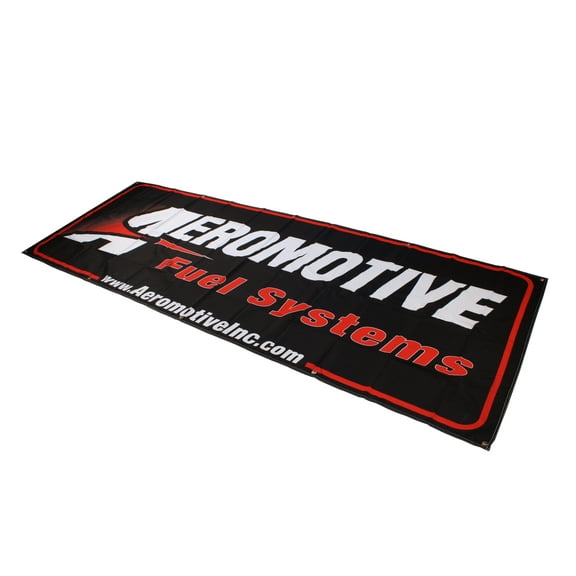 95012 Aeromotive Banner 32In X 92In (Black/Red)