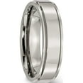 thumbnail image 4 of Titanium Polished 6mm Ridged Edge Band (Size 6.5) Made In China tb34-6.5, 4 of 5