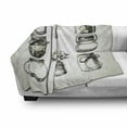 thumbnail image 3 of Retro Soft Flannel Fleece Throw Blanket, Rustic Mason and Canning Jars Sketch, Cozy Plush for Indoor and Outdoor Use, 50" x 60", Charcoal Grey Pale Green, by Ambesonne, 3 of 6