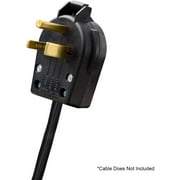 NEMA 6-30P & 6-50P, 30 & 50 Amp, 250 Volt, 3-Prong Grounded Heavy Duty Industrial Grade Right Angle Plug for Compressor, Ranges, Generator, Welders Replacement Plug,UL Listed