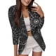 thumbnail image 1 of Chaquetas de traje estilo casual Moda sofisticada con estampado de líneas coloridas de Halloween para mujer,blazer moda（Blanco， XL), 1 of 5