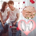thumbnail image 1 of Fiudx Anillos de Pareja, Juego de Diseño de Corazón de Circonita con Electrocardiograma, Material de Aleación para Un Estilo Llamativo, Perfecto para Una Cita Nocturna, Aniversario o Compromiso, Rega, 1 of 6
