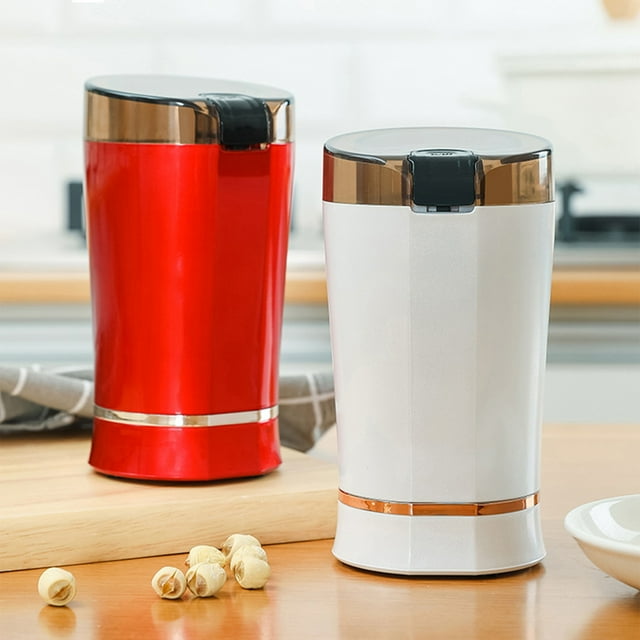 Electric Coffee Grinder with Stainless Steel Blades for Beans & Spices - Compact, Quiet, 60W Motor