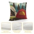 thumbnail image 4 of YINGXI  Throw Pillow Cover Squirrel Cartoon of Retro Happy Camper Camping Adventure Bear Decorative Pillow Case Square Pillowcase 22x22in, 4 of 5