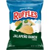 Ruffles Potato Chips Jalapeno Ranch Flavored, 2.25 oz Bag