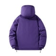 thumbnail image 6 of Clearance Under 10$!Winter Warm Jackets for Mens Fashion Plus Size Solid Color Windproof Zipper Pocket Drawstring Long Sleeved Hooded Casual Jacket, 6 of 9