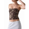 thumbnail image 3 of Womens Tube Tops Strapless Bandeau Tops Slim Fit Summer Going Out Tank Tops Snake Pattern XS, 3 of 8