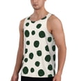 thumbnail image 2 of KLL Abstract Green Polka Dot Print Men's Muscle Gym Workout Stringer Tank Tops Bodybuilding Fitness T-Shirts Tank Tops Men-Medium, 2 of 7