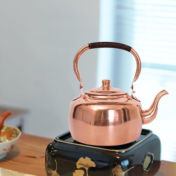 Tea Kettle Copper Kettle with Ergonomic Handle Retro Copper