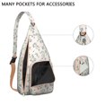 thumbnail image 2 of Waterproof Hiking Sling Backpack for Women – Lightweight Floral Crossbody Chest Bag with Adjustable Strap, Botanical Wildflower Travel Backpack for Outdoor & Everyday Use, 2 of 4