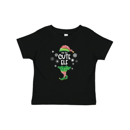 

Inktastic Funny Christmas I m the Cute Elf with Shoes and Hat Gift Baby Boy or Baby Girl T-Shirt