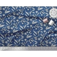 thumbnail image 3 of Soimoi Poly Georgette Fabric Leaves & Floral Block Print Sewing Fabric Yard 52 Inch Wide, 3 of 3