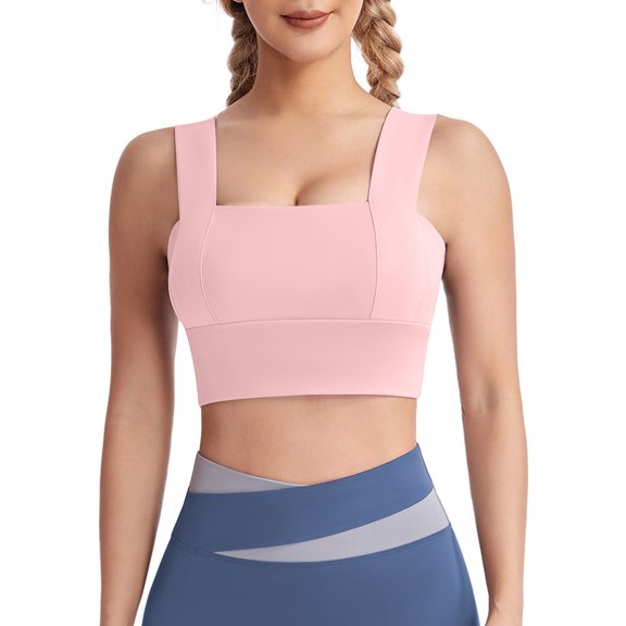 REORIAFEE High Support Sports Bras for Women Running Pull on Wide Strap No Underwire Push up Bralette Full Coverage Comfortable Seamless Bras S-XL