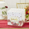 thumbnail image 3 of Kate Aspen Burgundy Blush Floral Collapsible Gift/Wedding Card Box, Money Box, Wedding Decorations For Reception - Also Perfect for Baby Showers, Birthdays, Graduation, 3 of 6