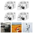 thumbnail image 3 of Clamping Rod Rail Bracket, Wear Resistant Wide Usage Aluminum Alloy 4 Pcs Rail Guide Support Strong Bearing Capacity  for Printer SHF16, 3 of 7