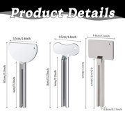 FXMLRLK Toothpaste Squeezer, 1 Pack Metal Tube Squeezer Key Stainless Steel Toothpaste Roller Tube Wringer, Gold(Wavy shape)