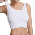 thumbnail image 1 of Sujetador deportivo largo sin aros para mujer: top corto, sin relleno, algodón y poliéster, sujetador para yoga y fitness., 1 of 7