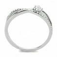 thumbnail image 3 of Luxe Jewelry Designs Women's Stainless Steel Ring with Round AAA Grade CZ - Size 5 (Pack of 2), 3 of 4