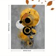 thumbnail image 3 of Gold Black Geometric Circles Canvas Print, Textured Modern Wall Art for Living Room Bedroom Office Hallway Entryway Decor, 3 of 8