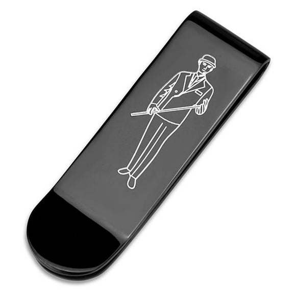 Men Ruthenium Brass Money Clip with No Stone in No Stone