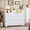 6-drawer cabinet White, variant on 6 Drawer Dresser for Bedroom - 47” Tall Chest of Drawers with LED Light and Charging Station, Modern Organizer Cabinet with Open Shelf Table for Living Room, Entryway, Hallway,Retro color